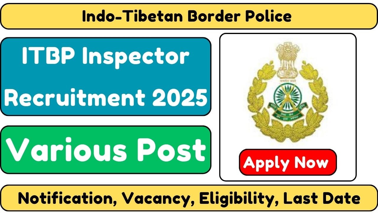 ITBP Inspector Recruitment 2025