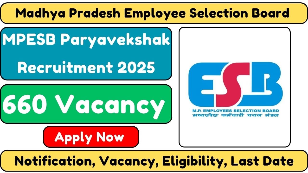 MPESB Paryavekshak Recruitment 2025