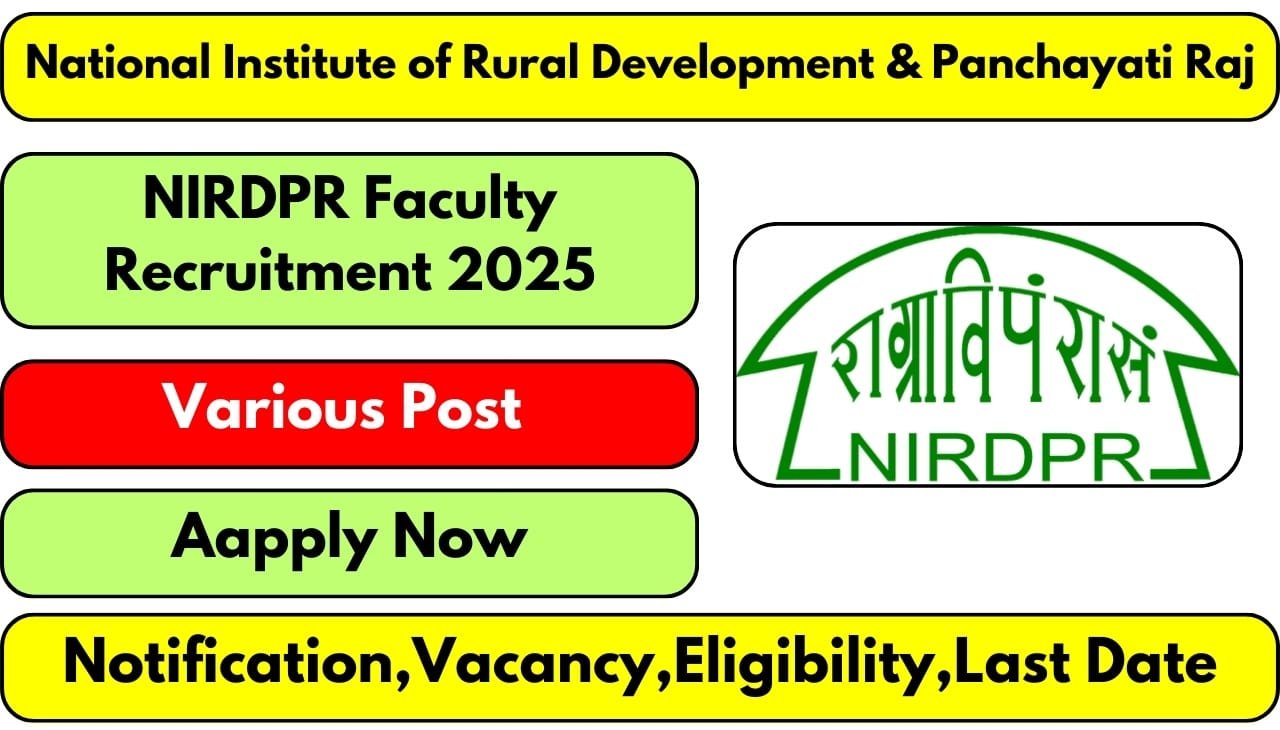 NIRDPR Faculty Recruitment 2025