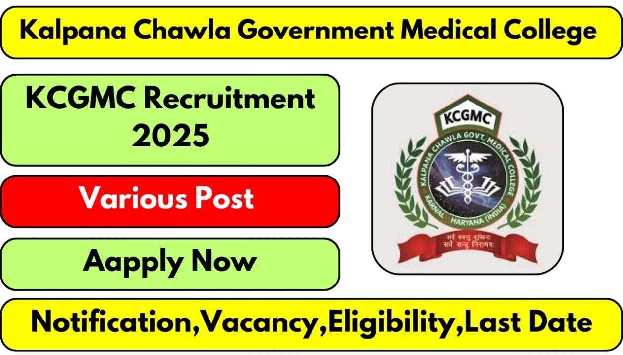 KCGMC Recruitment 2025